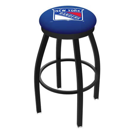 30 Blk Wrinkle New York Rangers Swivel Bar Stool,Accent Ring